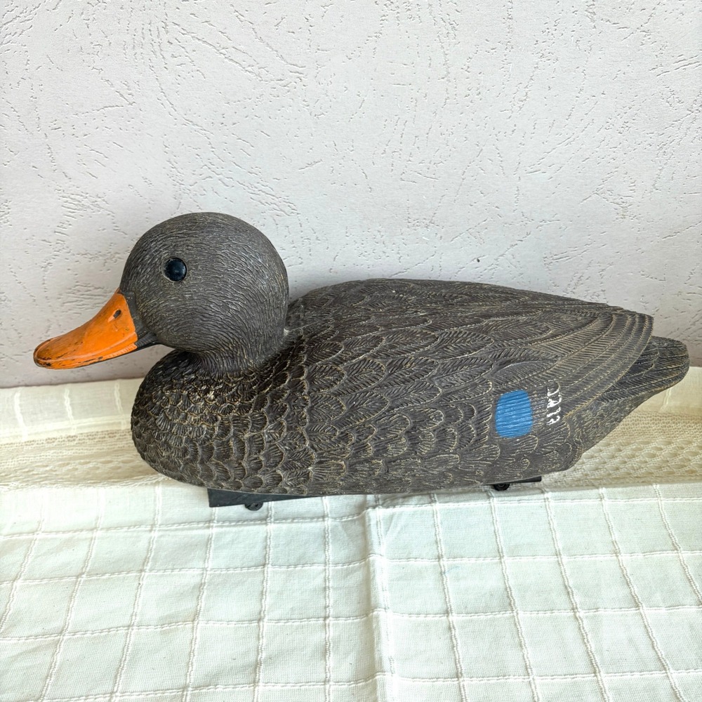 Vintage Flambeau Mallard Hen Duck Decoy Weighted Keel Plastic Hunting Decor